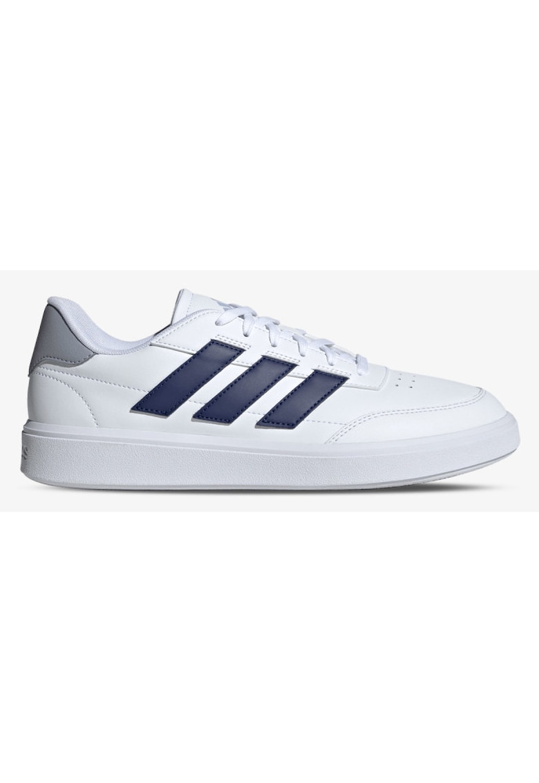 Pantofi sport din piele ecologica Courtblock - Alb/Bleumarin -