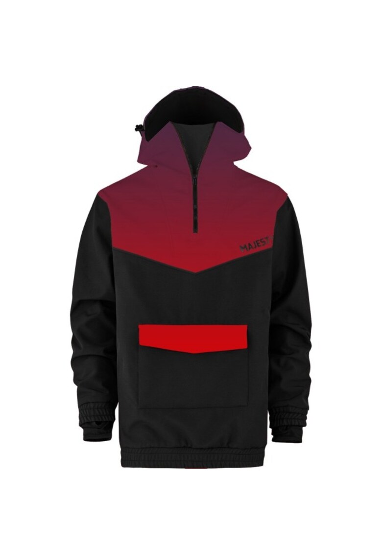 Geaca softshell Softshell Anorak - Negru/Rosu - Unisex -