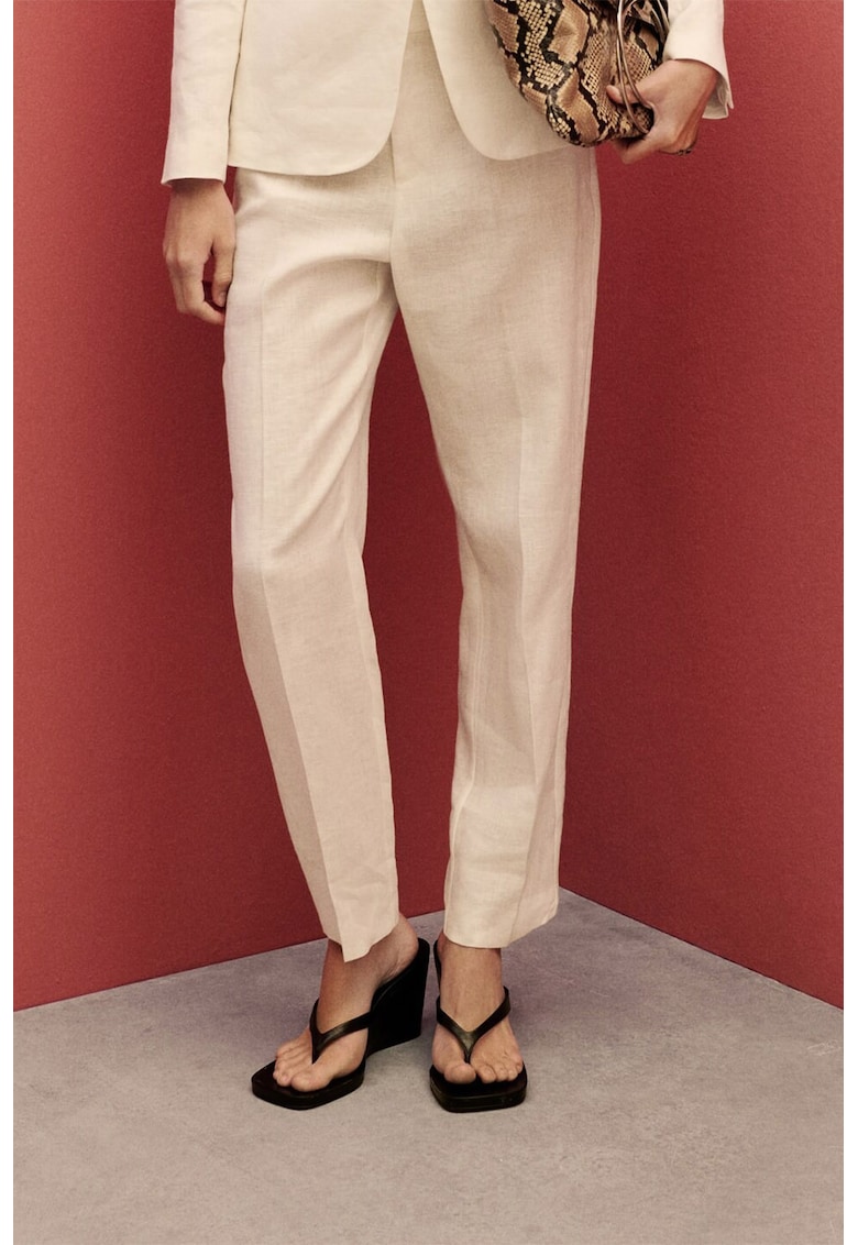 Pantaloni eleganti din in cu pensa Pantaloni eleganti din in cu pensa