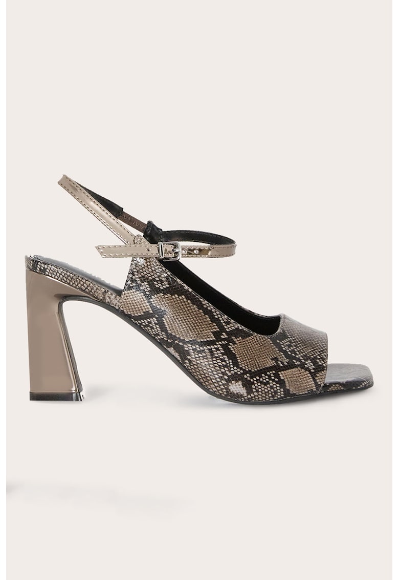 Sandale de piele ecologica cu aspect de reptila