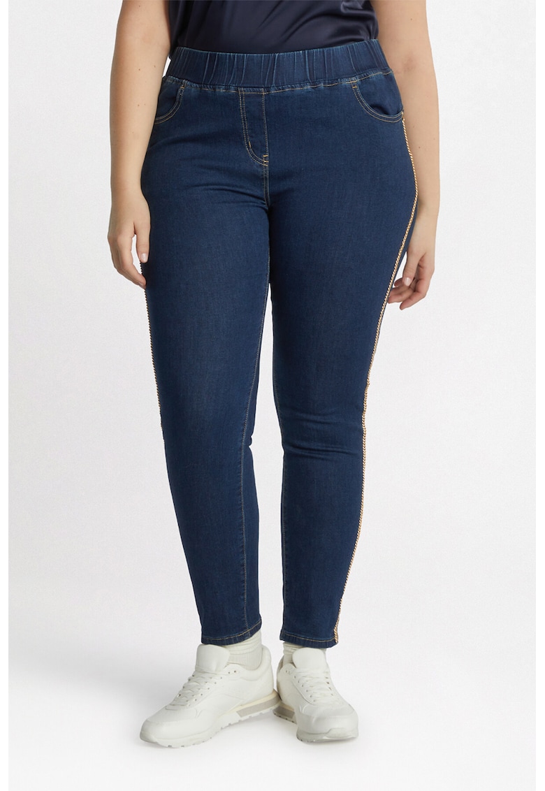 Blugi skinny cu talie elastica Blugi skinny cu talie elastica