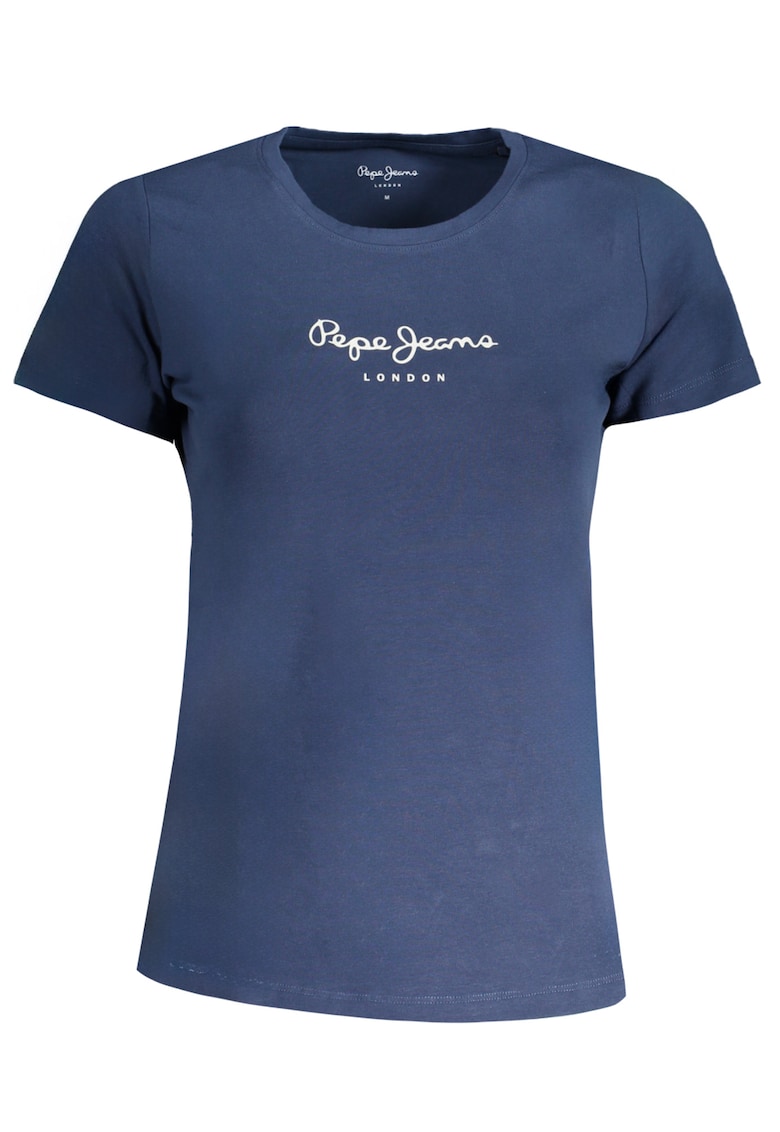 Tricou dama Virginia - maneci scurte - bumbac/elastan - bleumarin