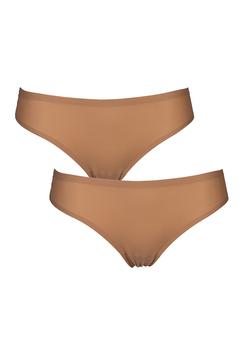 Set de chiloti tanga cu model uni - 2 Set de chiloti tanga cu model uni - 2