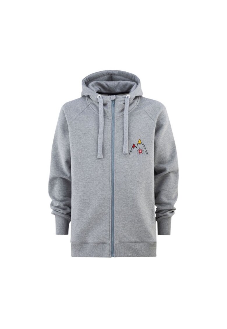 Hanorac Mountain Zipped Hoodie - Gri - Unisex -