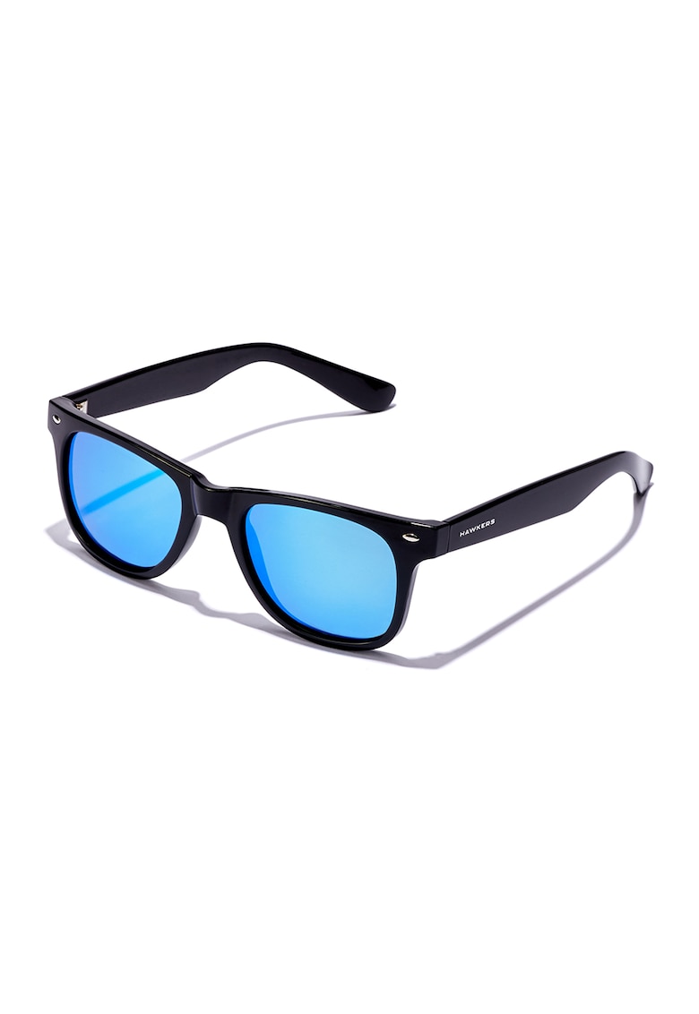 Ochelari de soare unisex polarizati cu lentile oglinda - Negru