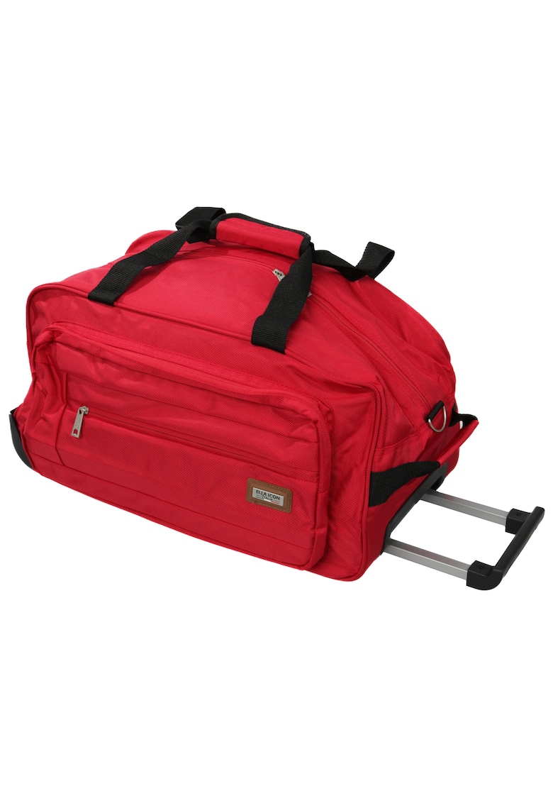 Geanta de voiaj cu troler - Atena - Rosu - 55x30x30cm