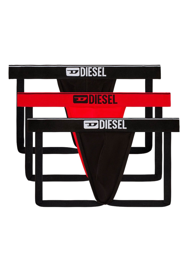 Set de chiloti cu suspensor si banda logo - 3 perechi