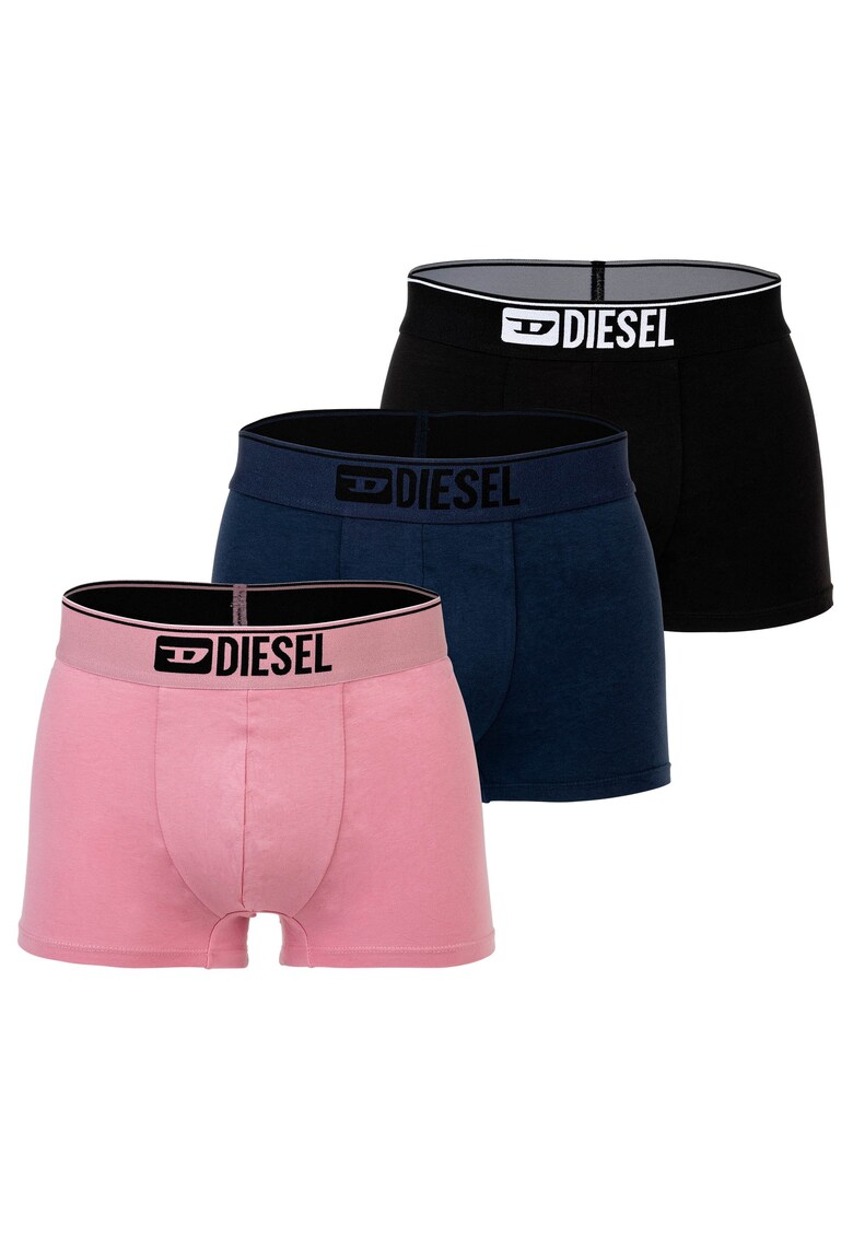 Set de boxeri Damien - 3 perechi - Negru/Albastru inchis/Roz