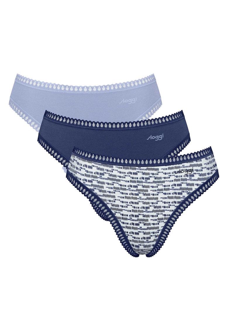 Set de chiloti cu talie medie - 3 perechi Set de chiloti cu talie medie - 3 perechi