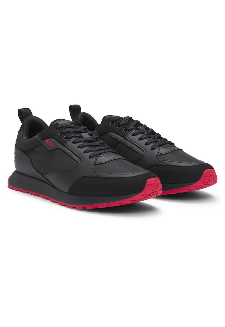 Hugo Pantofi sport low-cut cu logo - Negru