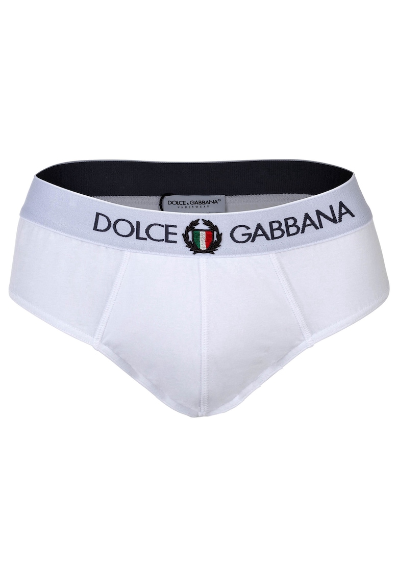 Chiloti cu banda logo in talie - Alb