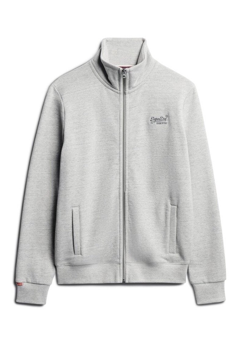 Bluza de trening cu fermoar si broderie logo Essential - Gri
