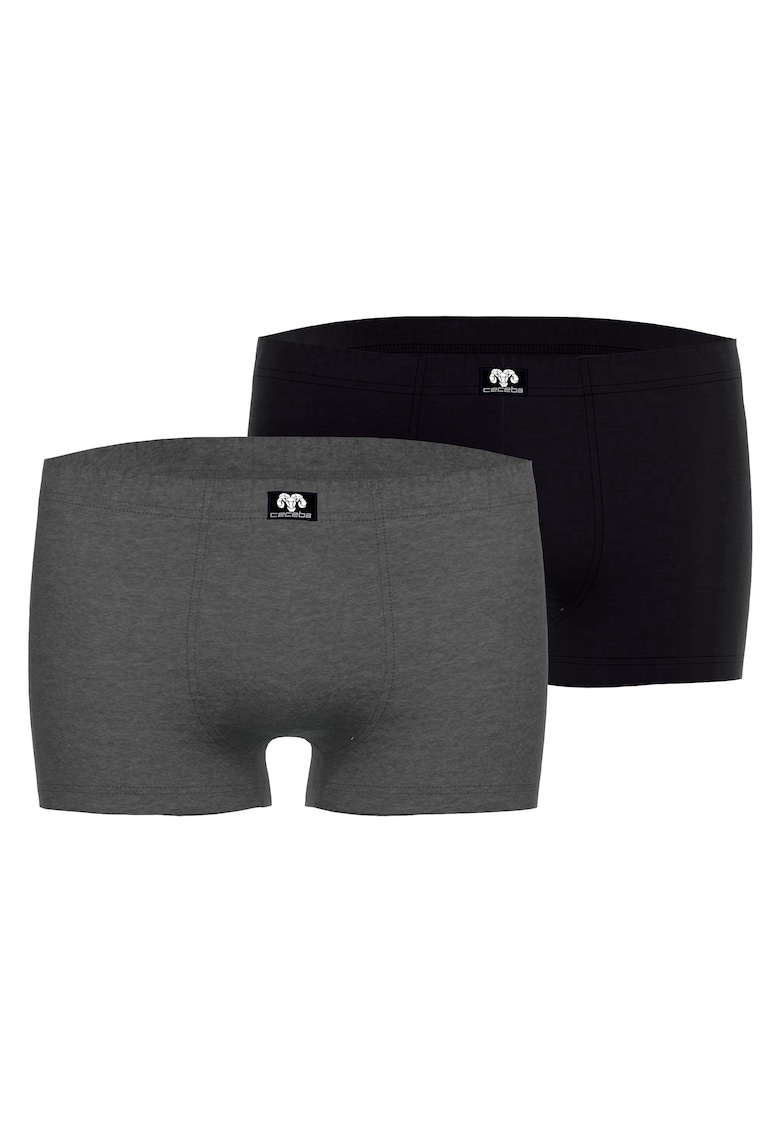 Set de boxeri cu logo - 2 perechi - Negru/Gri