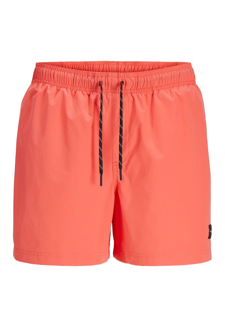 Pantaloni scurti de baie cu snur de ajustare - Portocaliu
