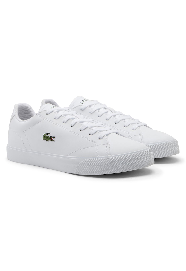Pantofi sport din piele cu garnituri din material sintetic - Alb