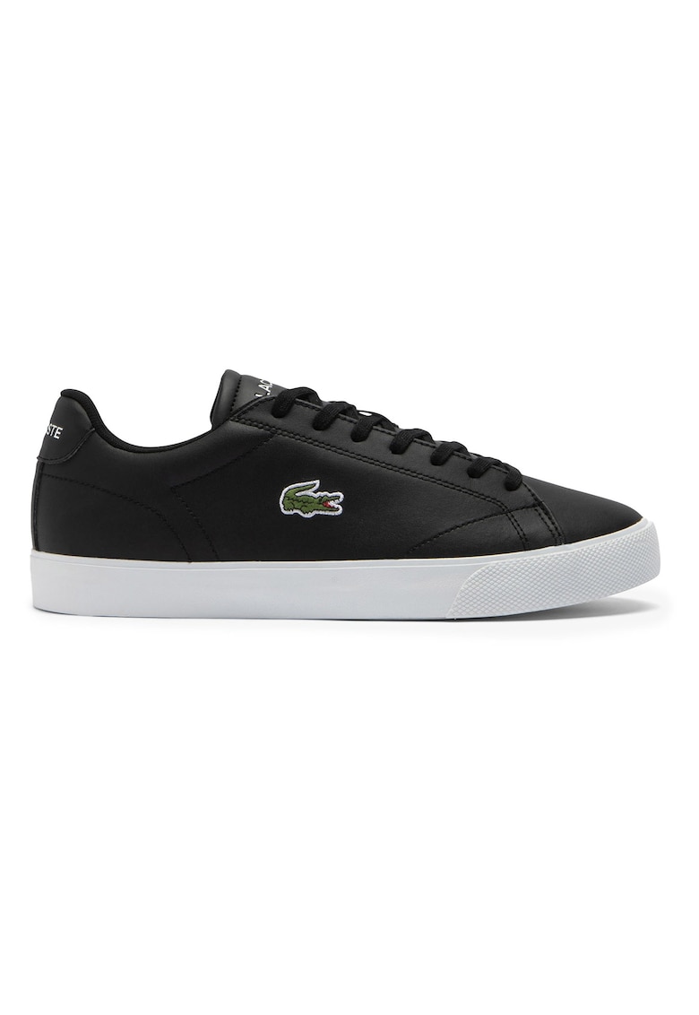 Pantofi sport din piele cu garnituri din material sintetic - Negru