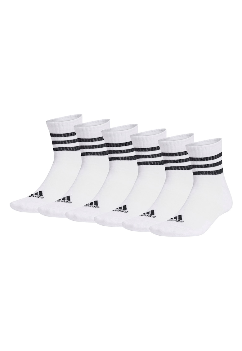 Set de sosete scurte unisex - 6 perechi - Alb