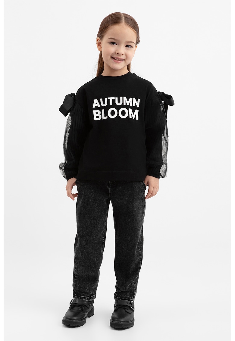 Blugi mom fit cu talie inalta