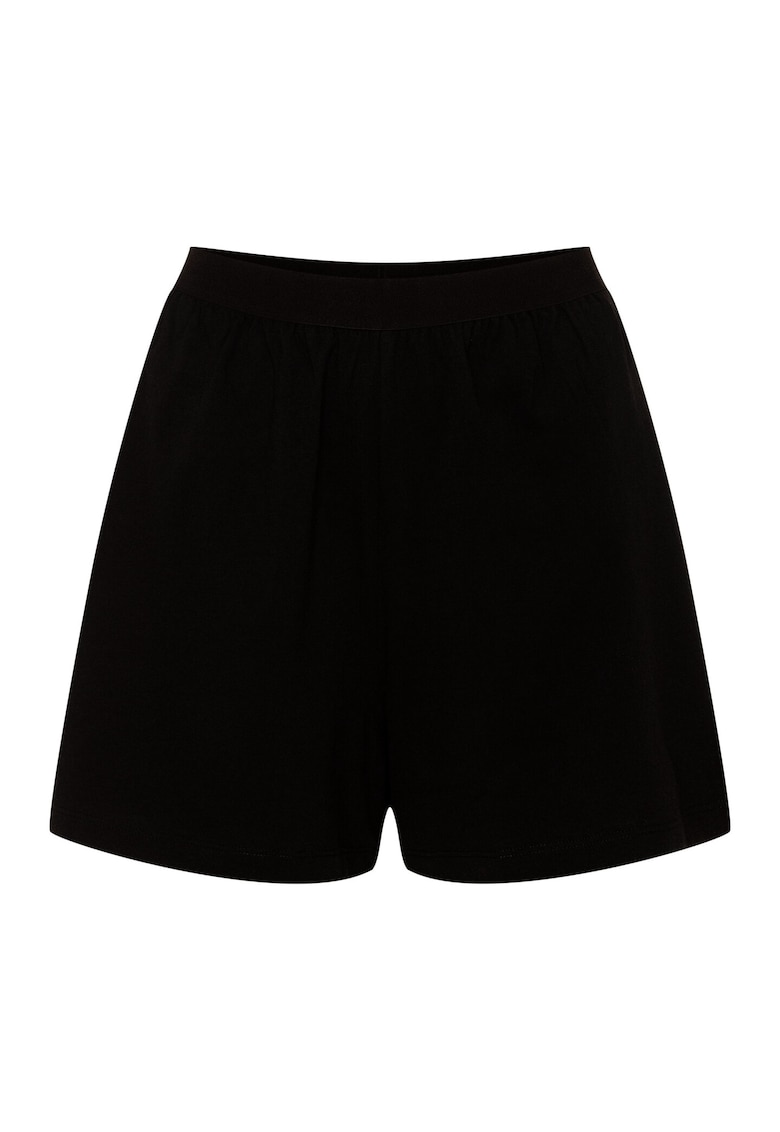 Pantaloni scurti bumbac - negru - croiala lejera