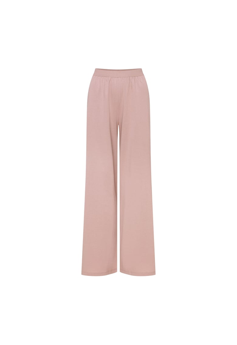 Pantaloni dama Ruthie - roz murdar - bumbac - croiala lejera