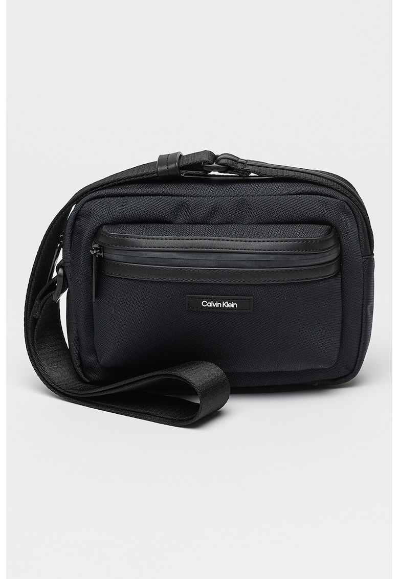 Geanta crossbody cu buzunar frontal cu fermoar