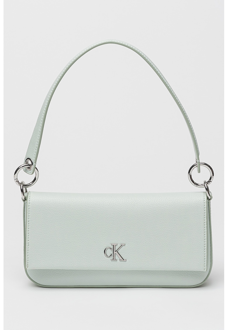 Geanta din piele ecologica cu bareta de umar si logo