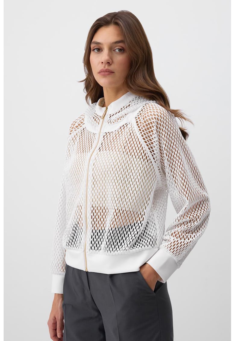 Jacheta de plasa cu design semi-transparent