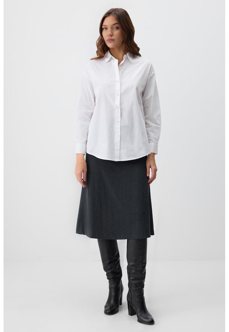 Fusta midi cu pliuri