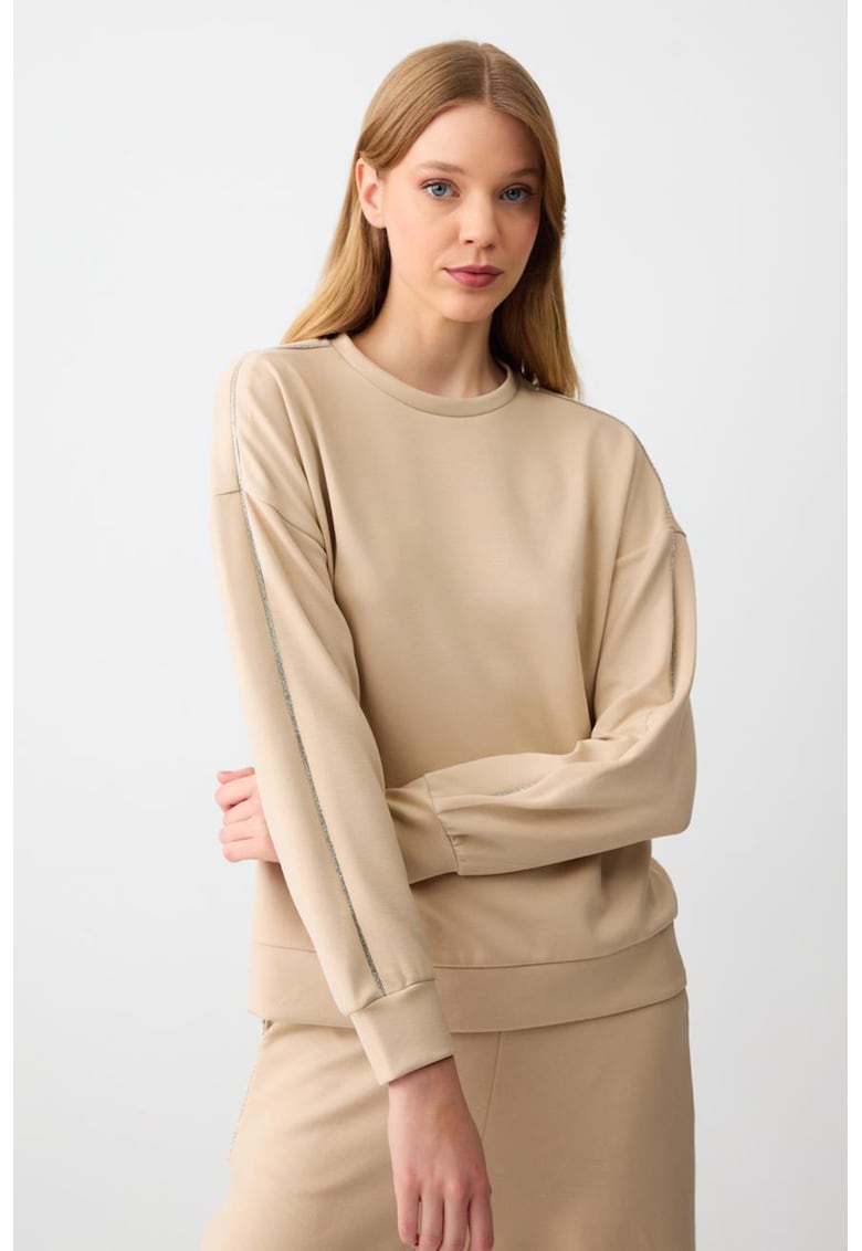 Bluza de trening din amestec de modal cu maneci cazute