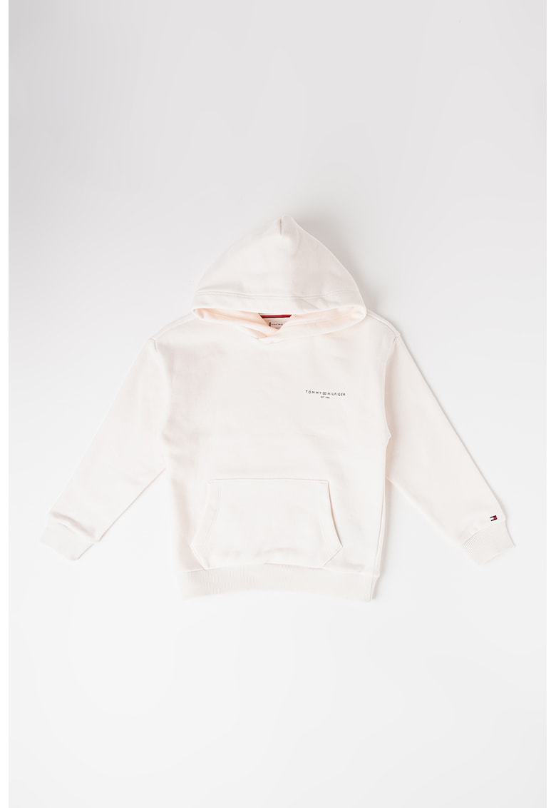 Hanorac din amestec de bumbac organic cu buzunar kangaroo