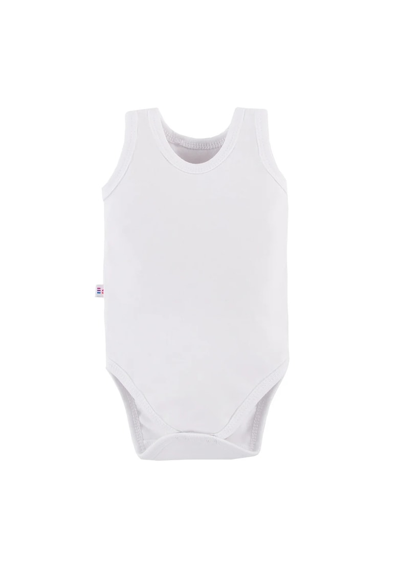 Body fara maneci  - White - Alb - pentru baietei Body fara maneci  - White - Alb - pentru baietei