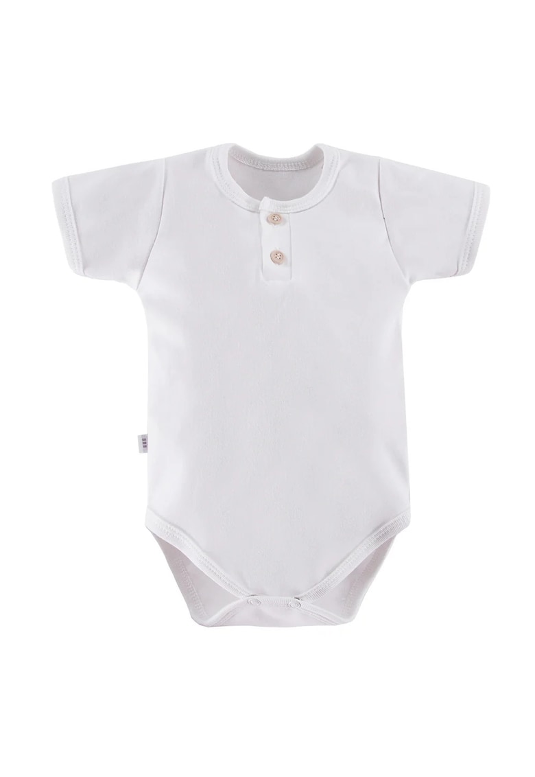 Body cu maneca scurta si nasturi - - Pacific - Alb - pentru baietei - Alb