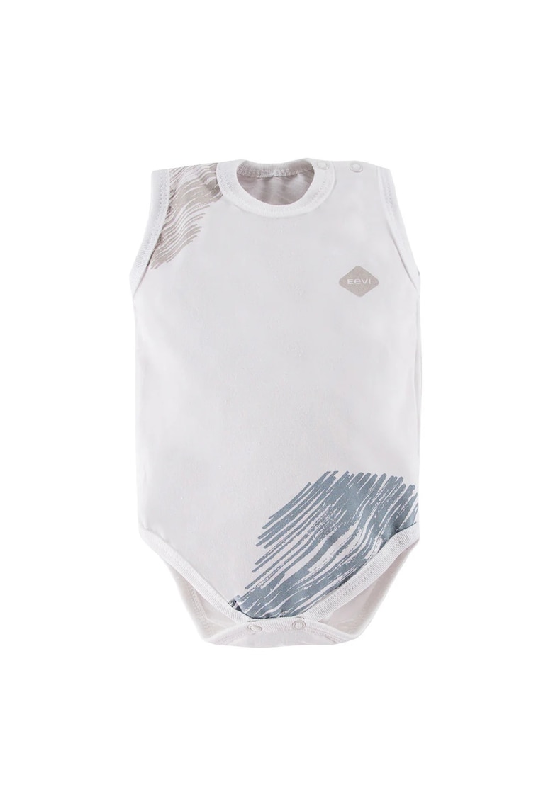 Body fara maneci cu model colorat -  - Pacific - Alb - pentru baietei