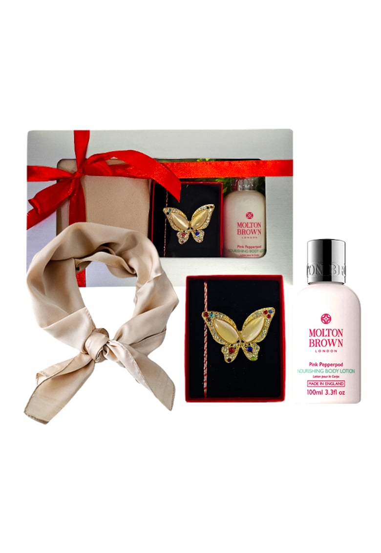 Set Calm Aura Lotiune de corp - 100 ml - martisor si esarfa cu matase