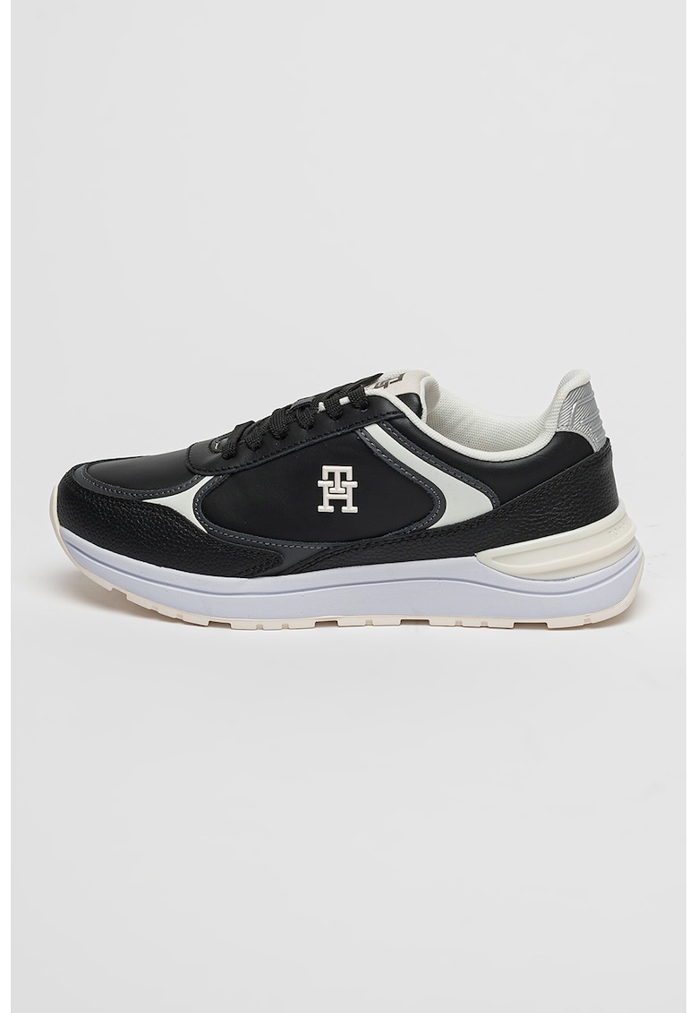 Pantofi sport de piele cu segmente din material sintetic