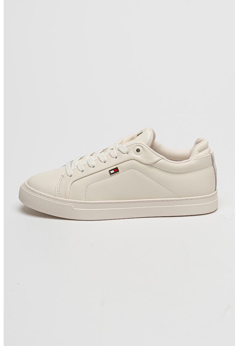 Pantofi sport low-cut din piele - Alb fildes