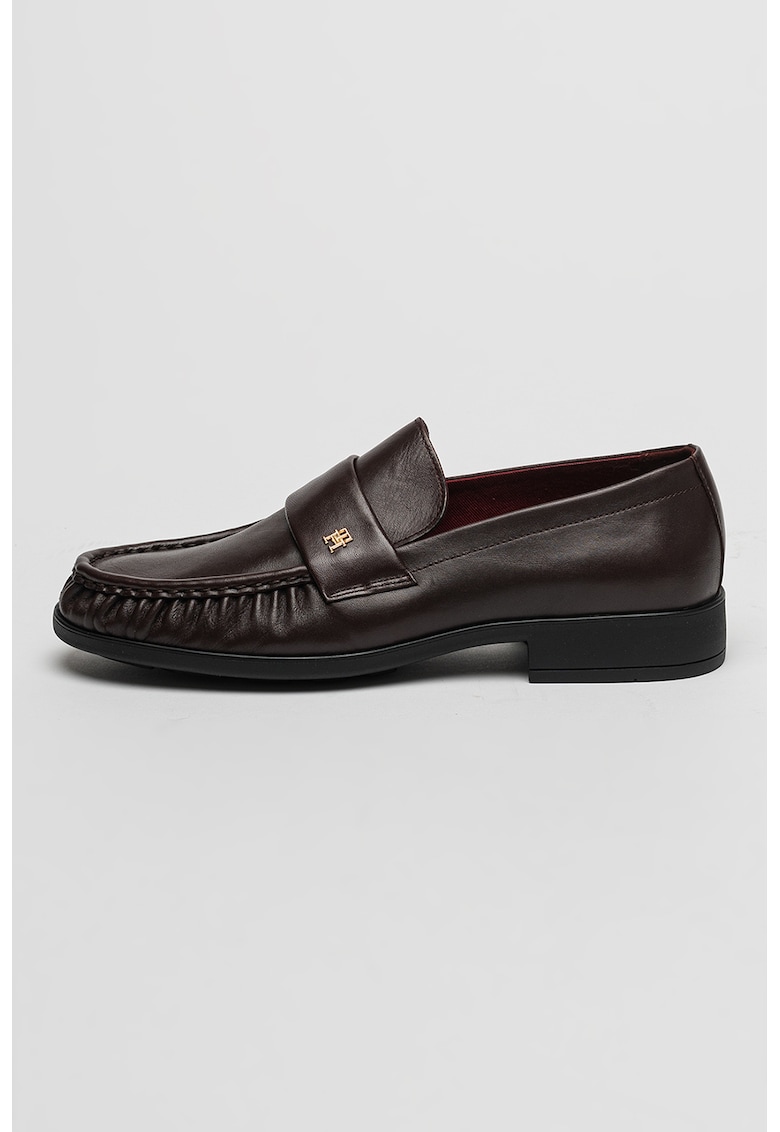 Pantofi loafer de piele cu monograma discreta