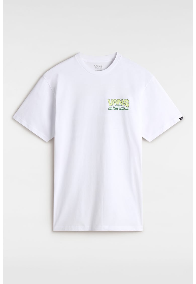 Tricou cu decolteu la baza gatului si imprimeu