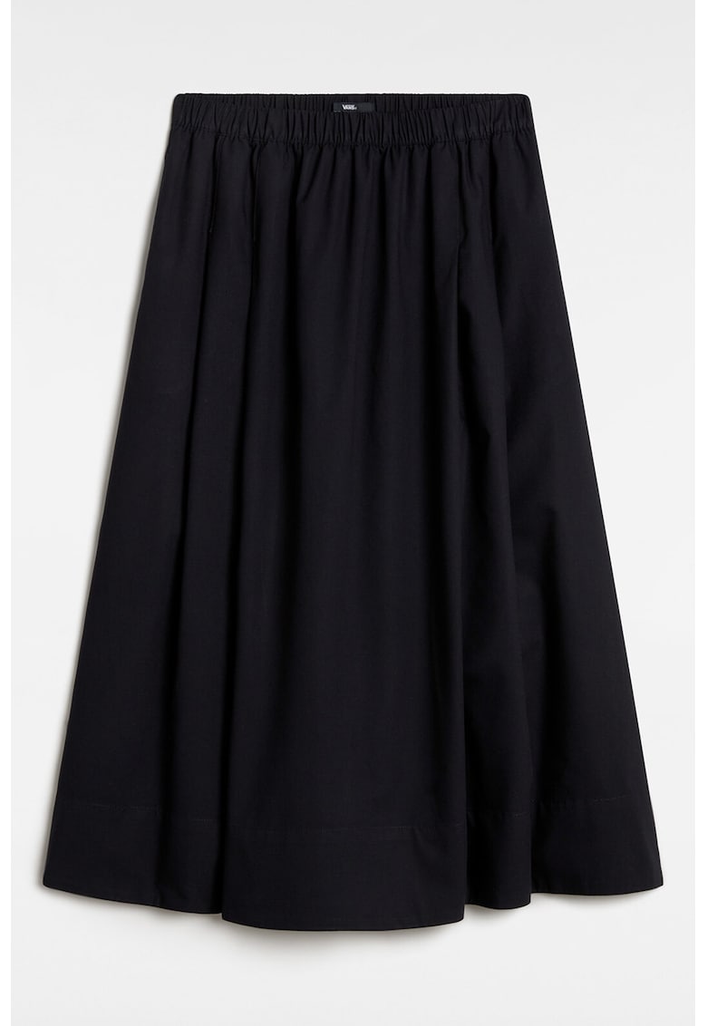 Fusta evazata cu model uni - Negru