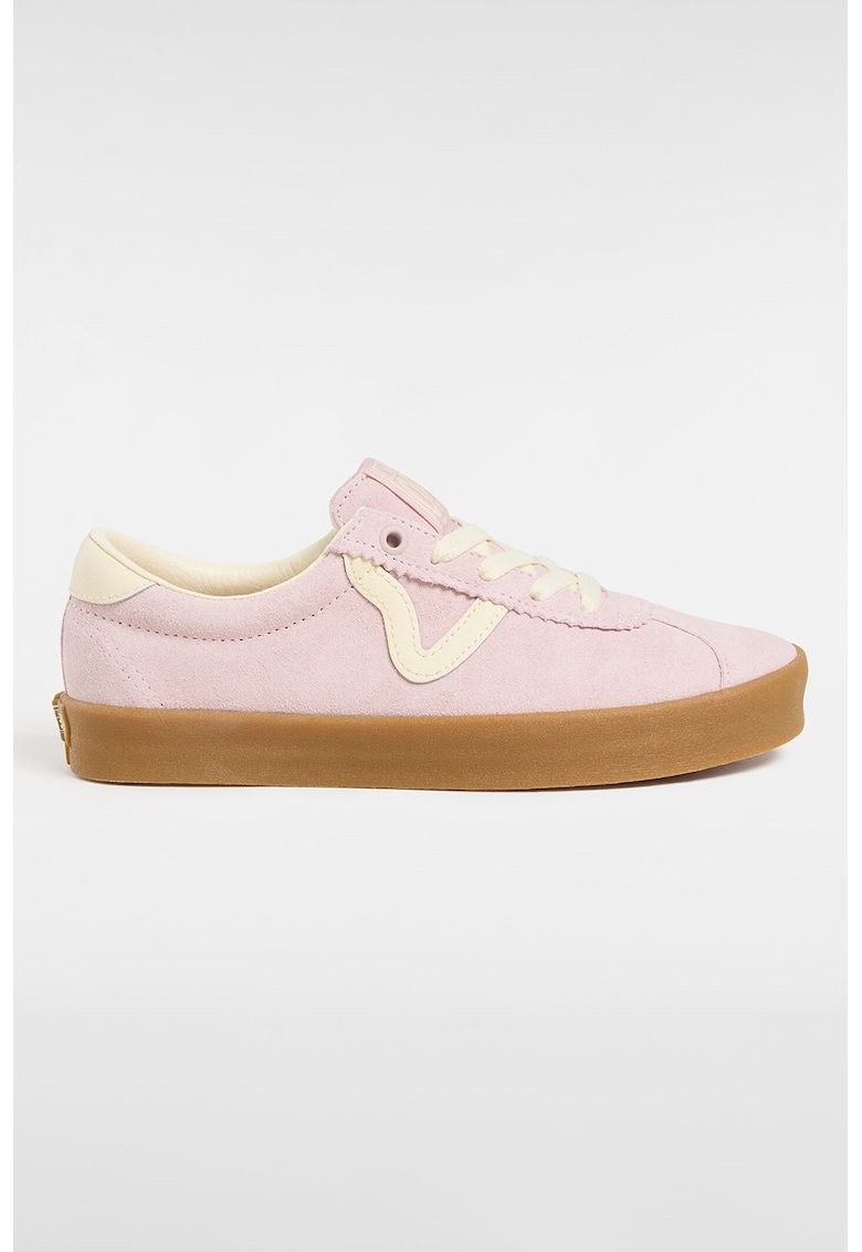 Tenisi low-cut din piele intoarsa