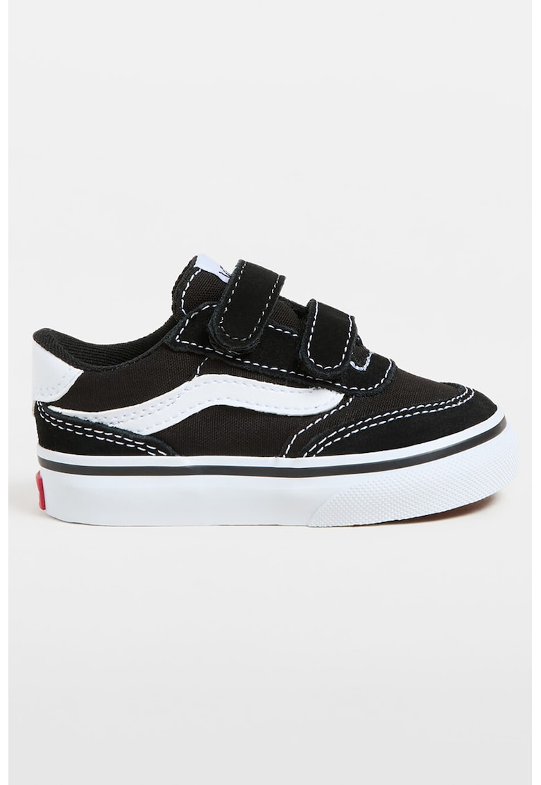 Pantofi sport din material textil cu captuseala din piele intoarsa - Alb/Negru
