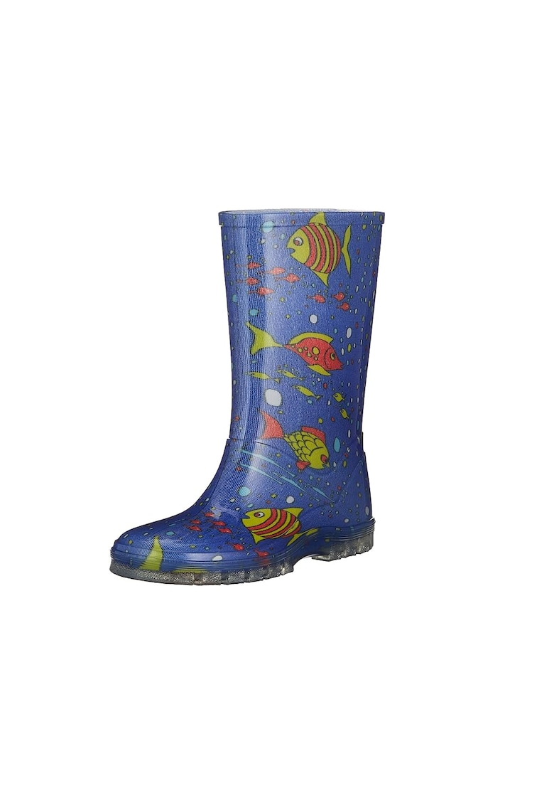 Cizme copii impermeabili - albastru - cauciuc - slip-on - Cizme copii impermeabili - albastru - cauciuc - slip-on -