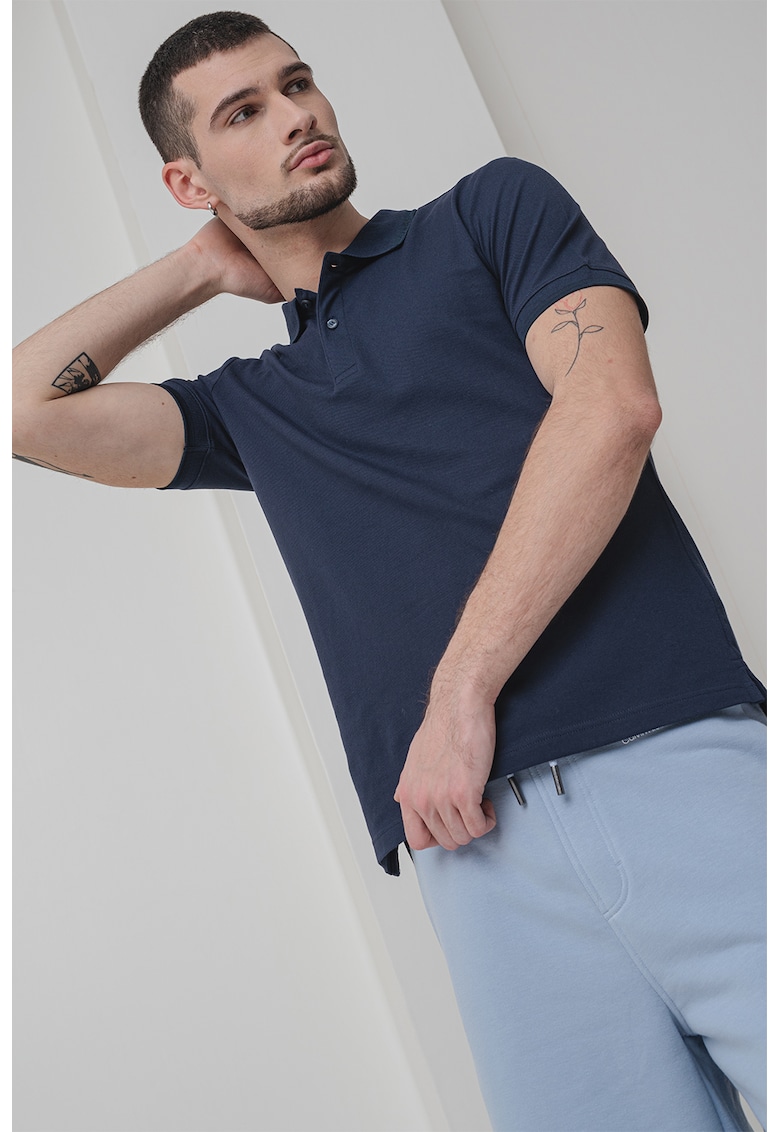 Tricou polo din amestec de bumbac organic