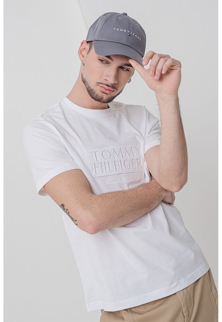 Tricou cu decolteu rotund - Alb