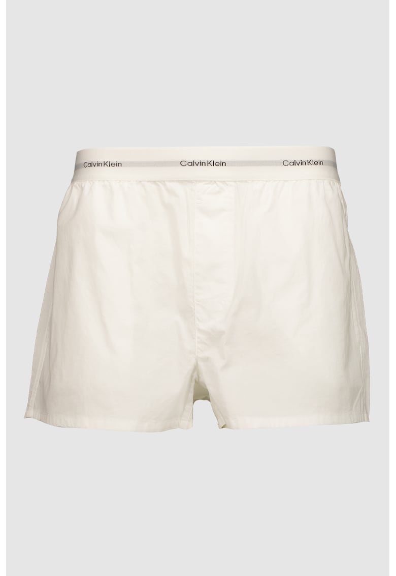 Pantaloni scurti de pijama cu model uni si banda logo in talie