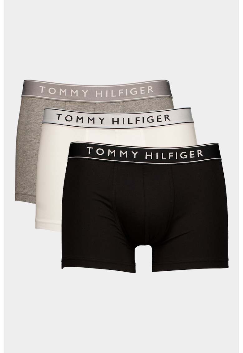 Set de boxeri din amestec de bumbac cu logo - 3 perechi