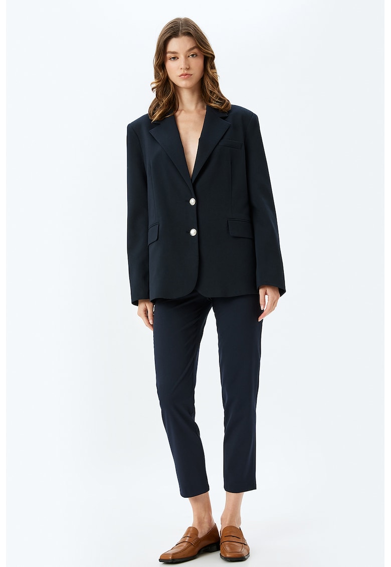 Pantaloni crop cu talie inalta