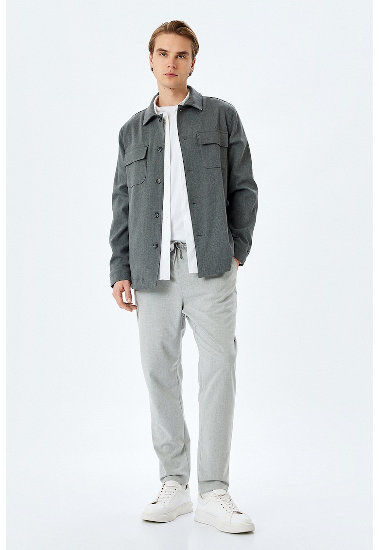 Pantaloni de trening cu snur si buzunare laterale