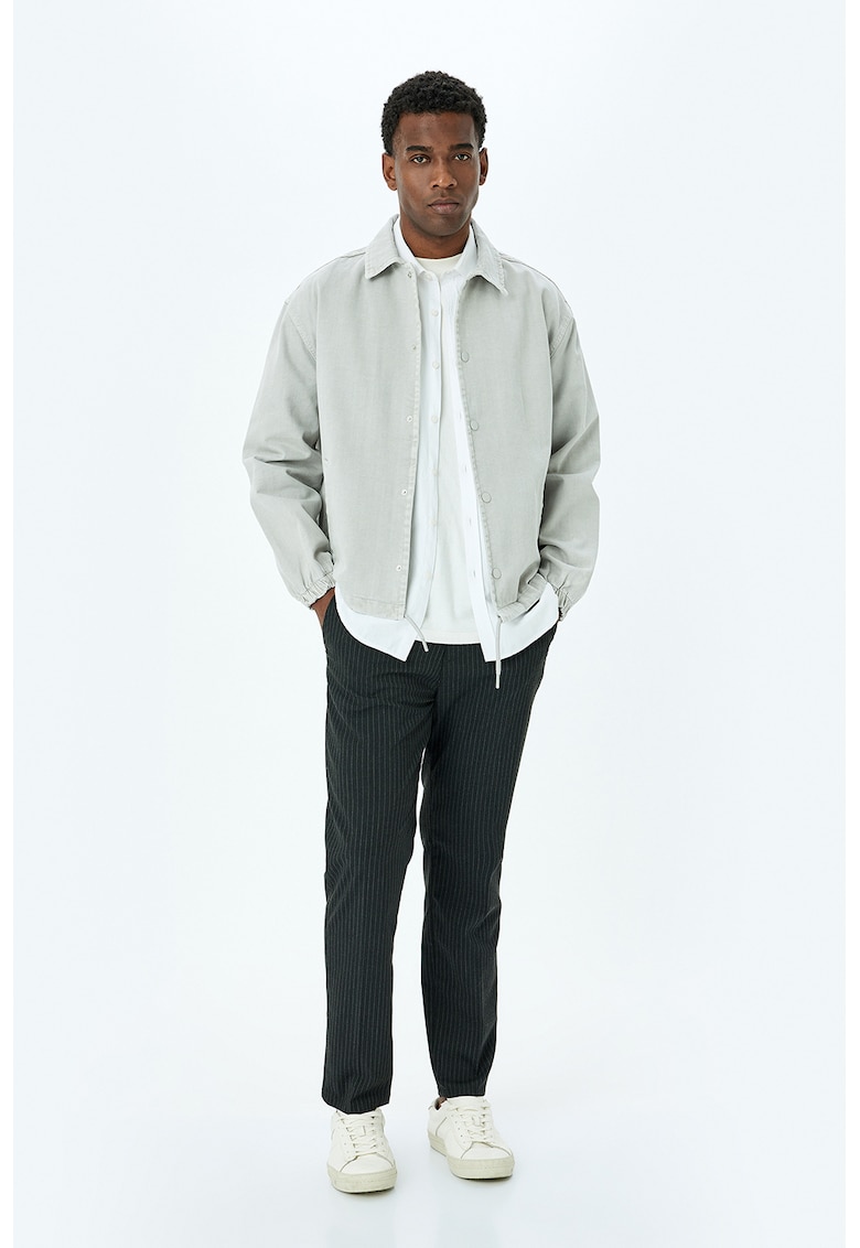 Jacheta de bumbac cu mansete elastice