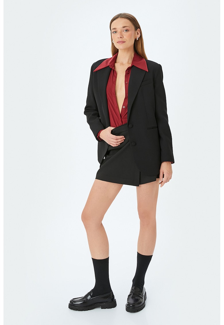 Fusta-pantalon cu talie inalta